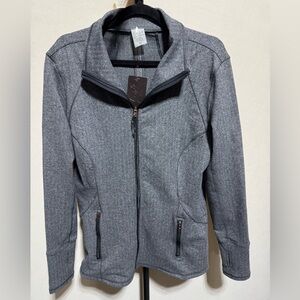 NWT 🎉 CALIA by Carrie Underwood Gray Herringbone Athletic Zip Up